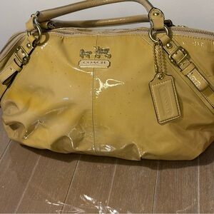 Coach Yellow Patent Leather Satchel
